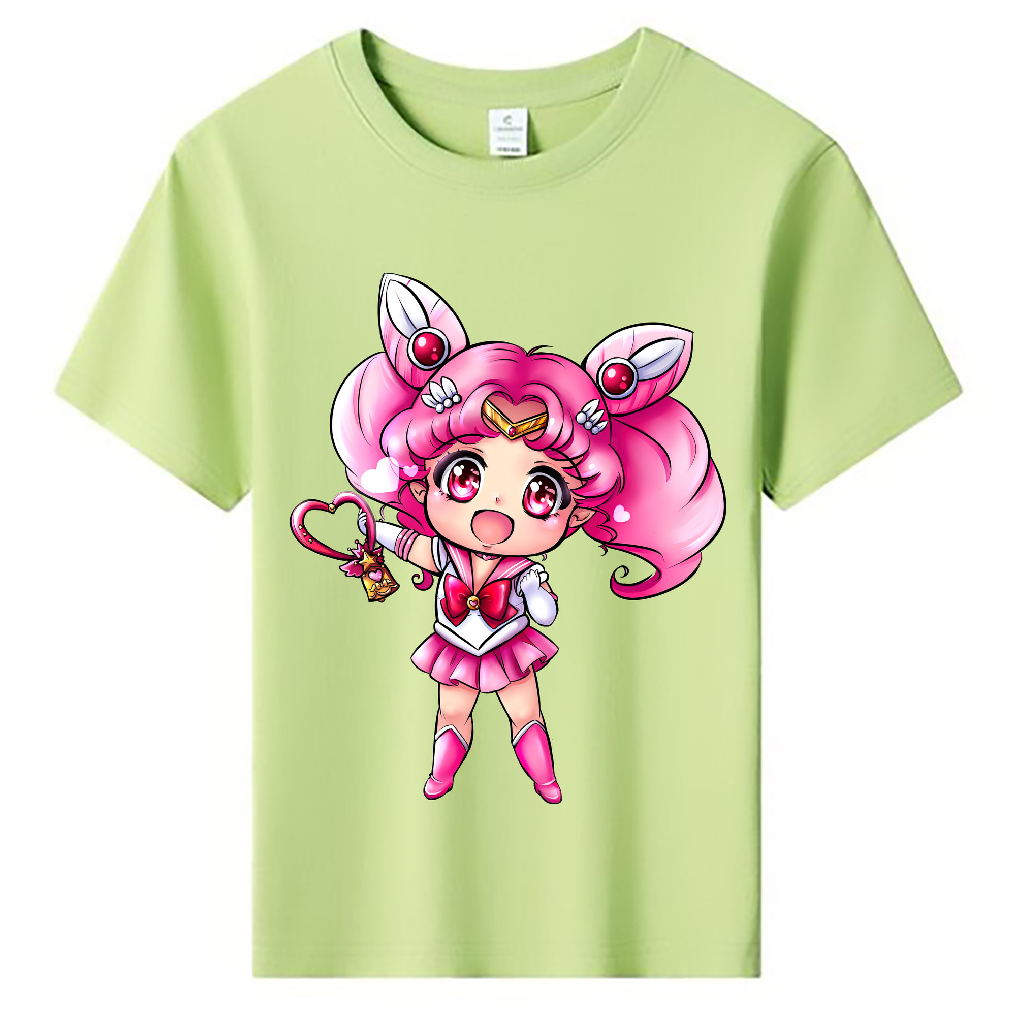 （画像用） 美少女戦士セーラームーン ちびうさ Sailor Moon Chibiusa Tsukino Usagi Small Lady Serenity 綿100％キッズTシャツ（フロントプリント）